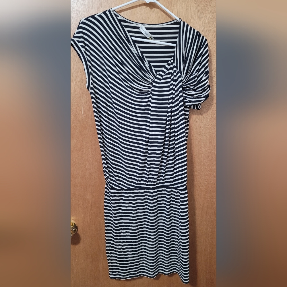 Calvin Klein Short Sleeve Striped Dress Size 4